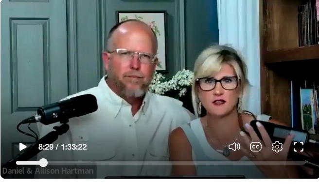 Daniel and Allison Hartman leading the July live workshop on Raising Adults + Live Q&A